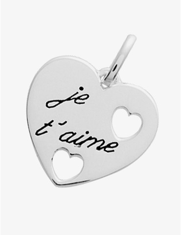 Pendentif cœur à message en...