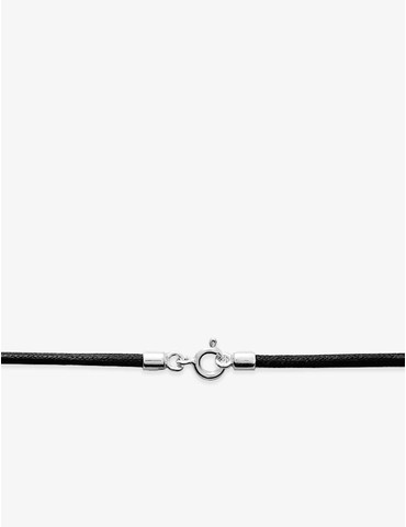 Collier cordon noir et...