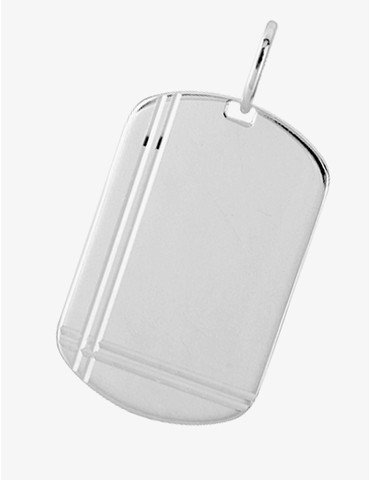 Pendentif plaque GI argent...