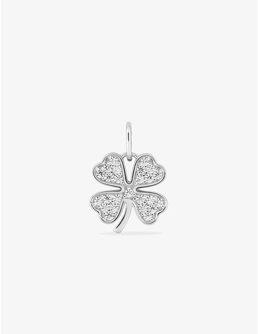 Pendentif trèfle en argent...