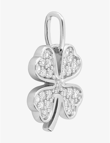 Pendentif trèfle en argent...