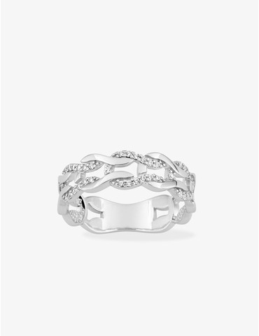 Bague motif torsadé en...