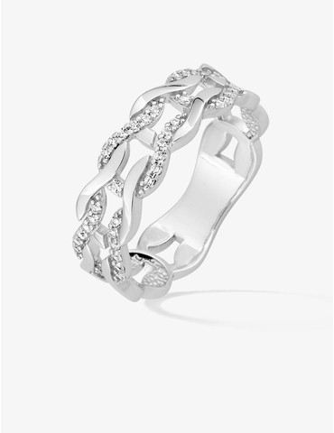Bague motif torsadé en...