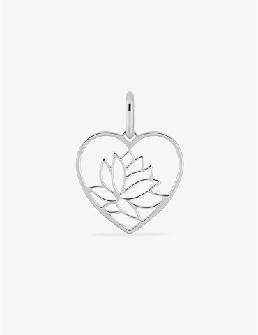 Pendentif cœur fleuri en...