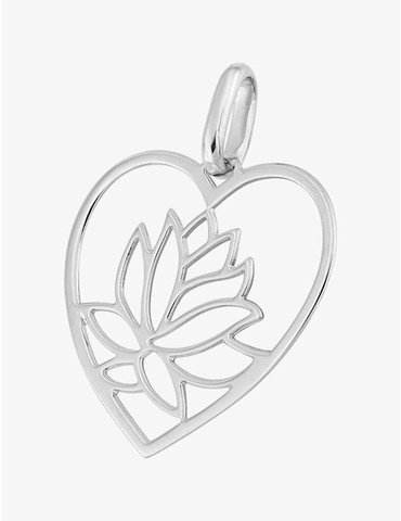 Pendentif cœur fleuri en...