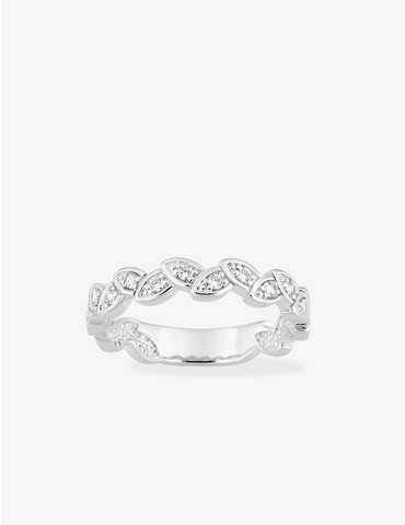 Bague feuilles en argent...