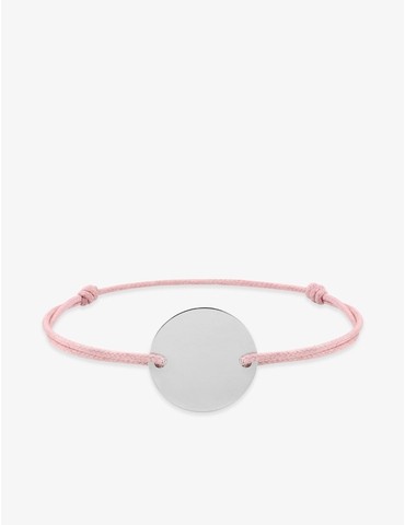 Bracelet cordon rose argent...