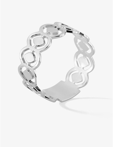 Bague géométrique argent...