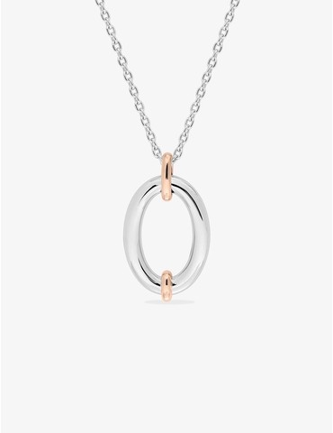 Collier bicolore argent 925...