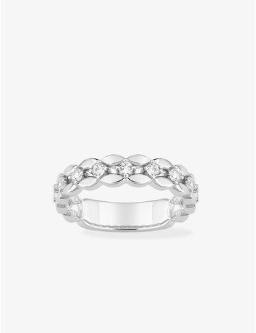 Bague géométrique argent...