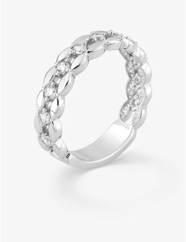 Bague géométrique argent...