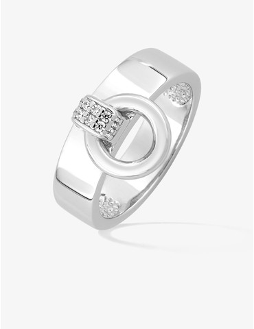 Bague en argent 925‰ rhodié...