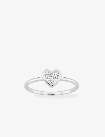 Bague cœur en argent 925 ‰...