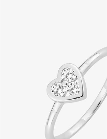 Bague cœur en argent 925 ‰...