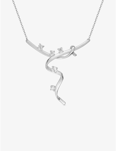 Collier fantaisie en argent...