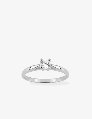 Bague solitaire en argent...
