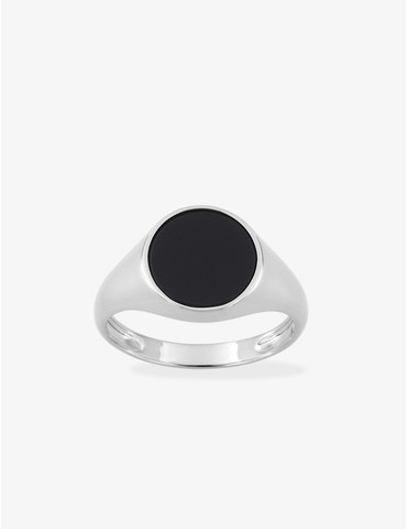 Chevalière onyx argrent 925...