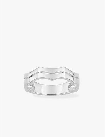 Bague double octogonale en...