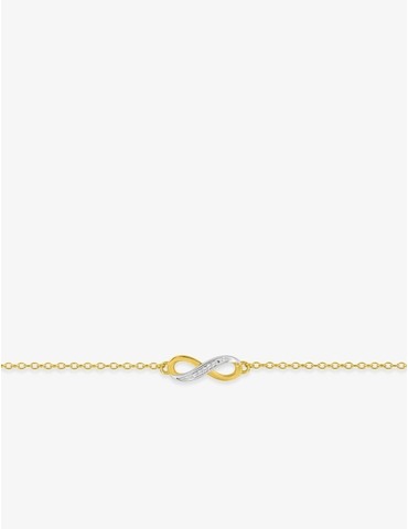 Bracelet infini plaqué or,...