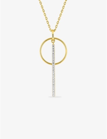 Collier plaqué or oxyde de...