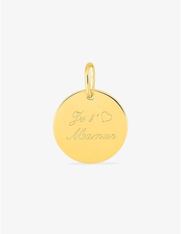 Pendentif jeton plaqué or...