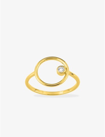Bague anneau en plaqué or...