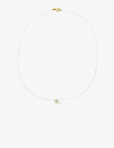 Collier fil nylon plaqué or...