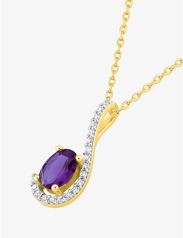 Collier virgule plaqué or,...