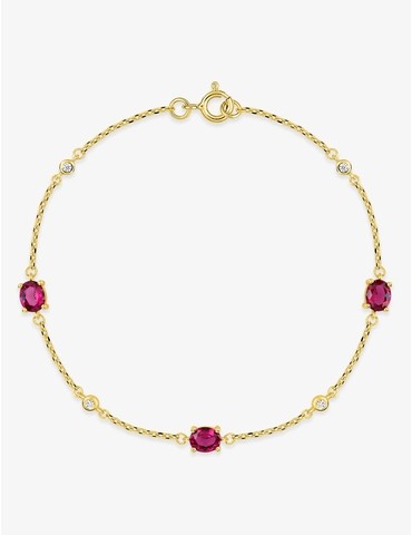 Bracelet plaqué or oxydes...