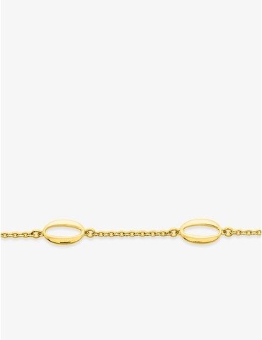 Bracelet ovales plaqué or