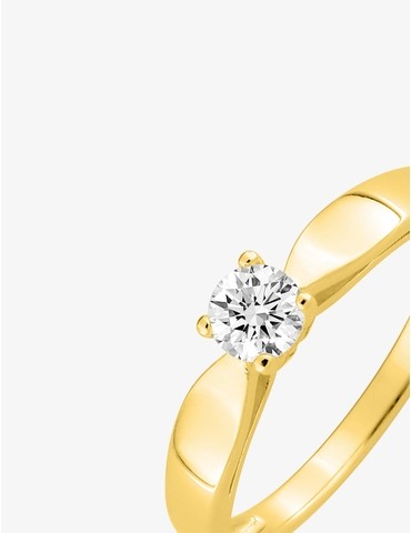 Bague solitaire plaqué or...