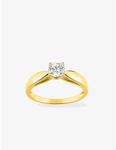 Bague solitaire plaqué or...