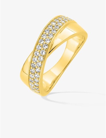Bague anneaux 3 mm croisés...