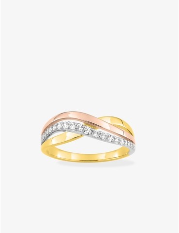 Bague anneaux tricolores...