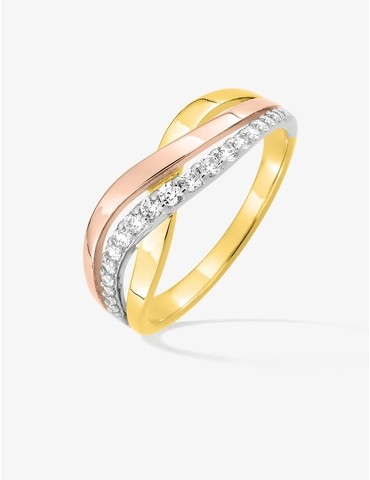 Bague anneaux tricolores...