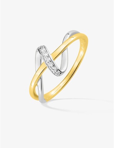 Bague bicolore anneaux...