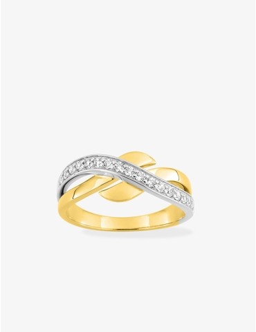 Bague anneaux croisés...