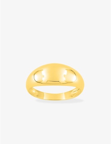 Bague bombée plaqué or