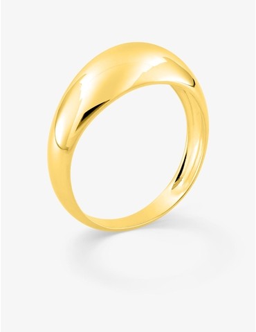 Bague bombée plaqué or