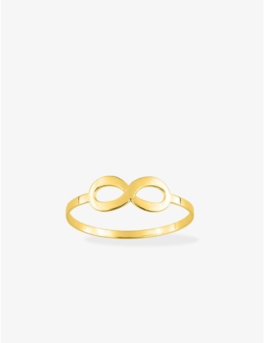 Bague infini 11 mm plaqué or