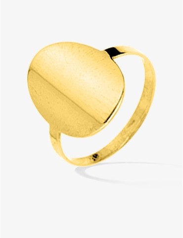 Bague jeton 13 mm plaqué or