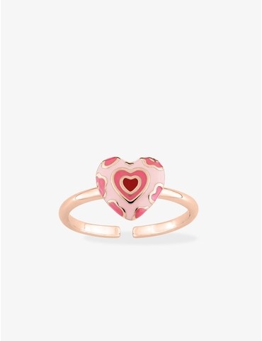 Bague cœur léopard réglable...