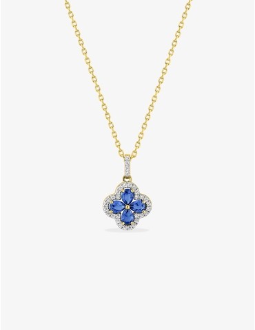 Collier fleuri en plaqué or...