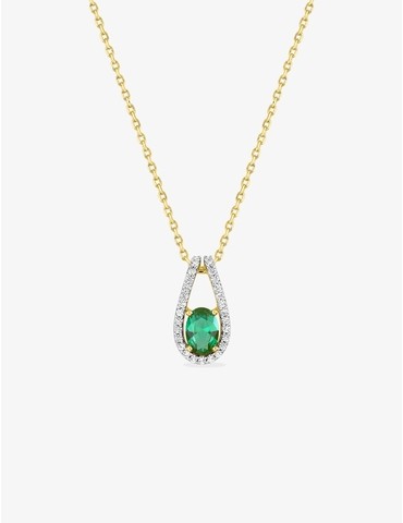 Collier plaqué or et oxyde...