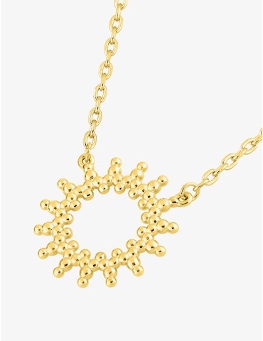 Collier soleil en plaqué or
