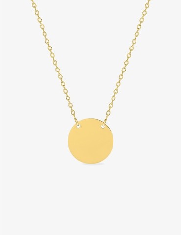 Collier jeton en plaqué or