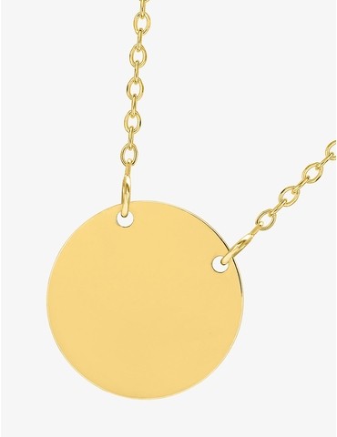 Collier jeton en plaqué or