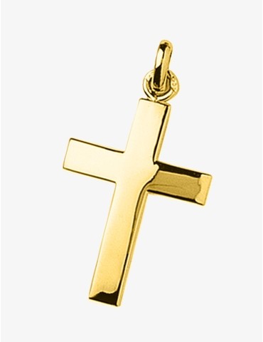 Pendentif croix plaqué or