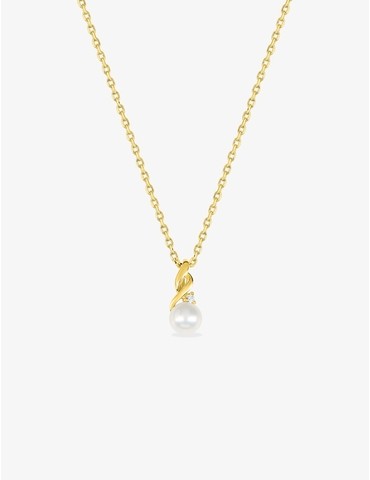 Collier plaqué or perle 5...