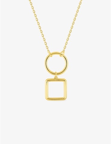 Collier géométrique plaqué or